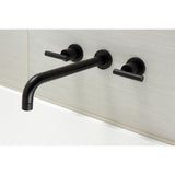 Manhattan Two-Handle 3-Hole Wall Mount Roman Tub Faucet