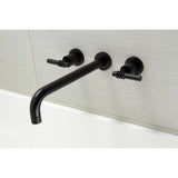 Milano Two-Handle 3-Hole Wall Mount Roman Tub Faucet