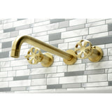 Belknap Two-Handle 3-Hole Wall Mount Roman Tub Faucet