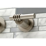 Milano Two-Handle 3-Hole Wall Mount Roman Tub Faucet