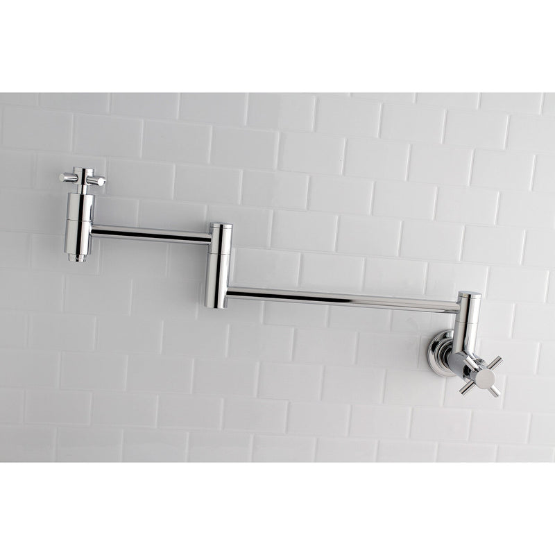 Concord Two-Handle 1-Hole Wall Mount Pot Filler Faucet