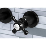 Metropolitan Two-Handle 3-Hole Wall Mount Bathroom Faucet