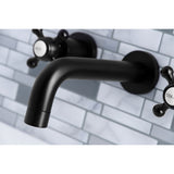 Metropolitan Two-Handle 3-Hole Wall Mount Bathroom Faucet