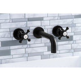 Metropolitan Double-Handle 3-Hole Wall Mount Bathroom Faucet