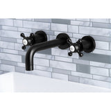 Metropolitan Double-Handle 3-Hole Wall Mount Bathroom Faucet