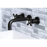 Metropolitan Double-Handle 3-Hole Wall Mount Bathroom Faucet