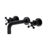 Metropolitan Double-Handle 3-Hole Wall Mount Bathroom Faucet