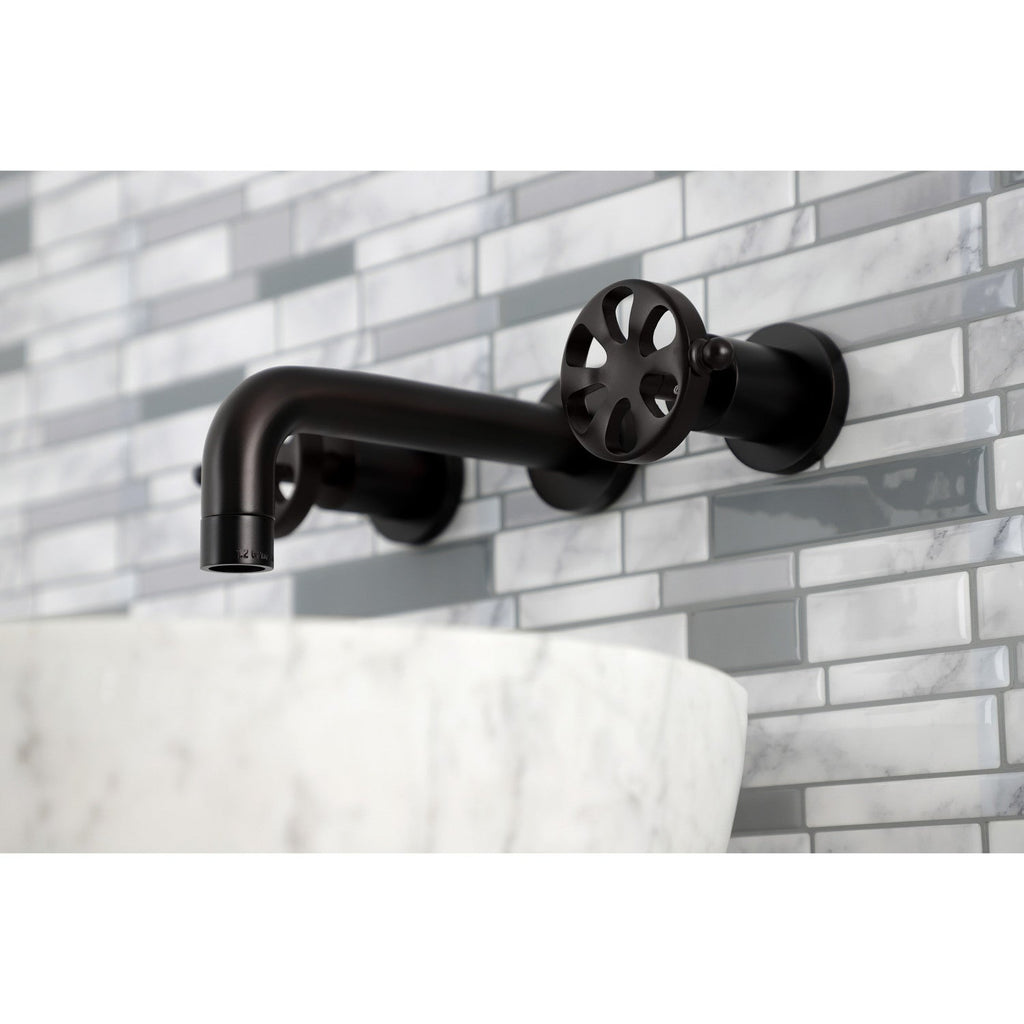 Belknap Two-Handle 3-Hole Wall Mount Bathroom Faucet