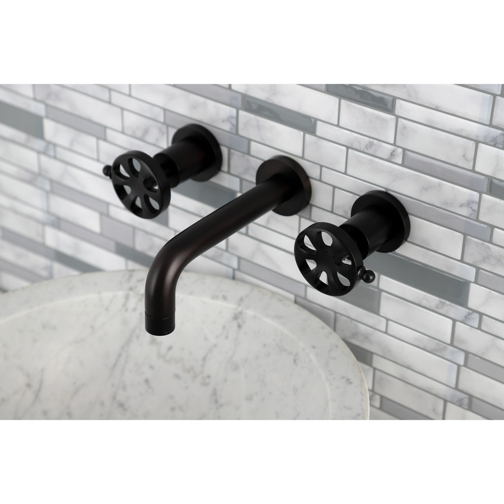 Belknap Two-Handle 3-Hole Wall Mount Bathroom Faucet