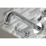 Essex Two-Handle 3-Hole Wall Mount Bathroom Faucet