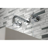 Essex Two-Handle 3-Hole Wall Mount Bathroom Faucet