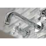 Metropolitan Double-Handle 3-Hole Wall Mount Bathroom Faucet