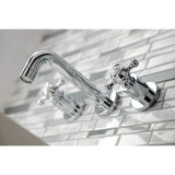 Metropolitan Two-Handle 3-Hole Wall Mount Bathroom Faucet