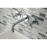 Metropolitan Double-Handle 3-Hole Wall Mount Bathroom Faucet