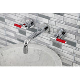 Kaiser Two-Handle Wall Mount Bathroom Faucet