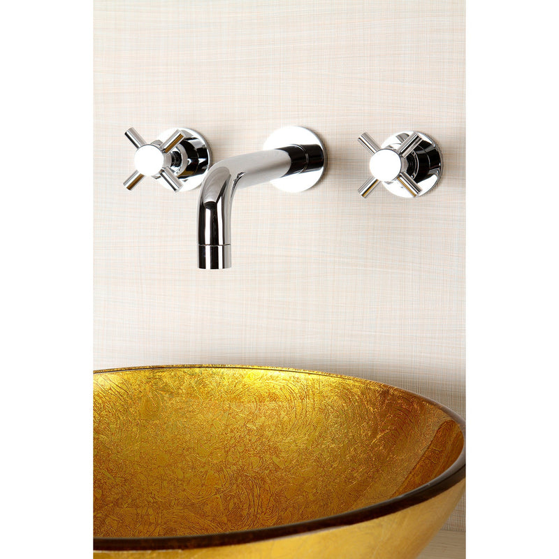 Concord Double-Handle 3-Hole Wall Mount Bathroom Faucet