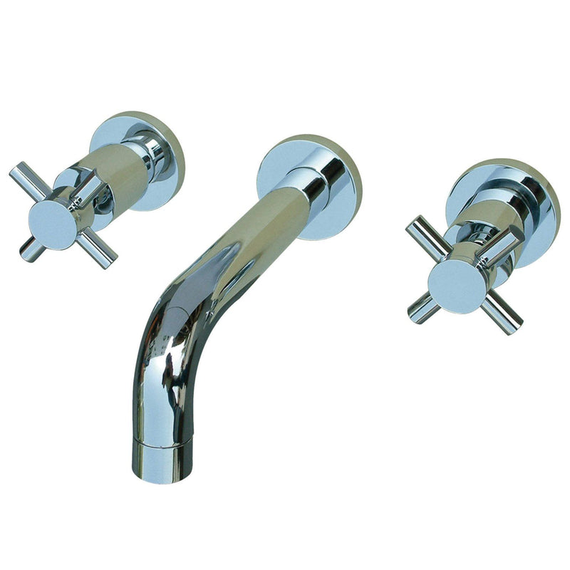 Concord Double-Handle 3-Hole Wall Mount Bathroom Faucet