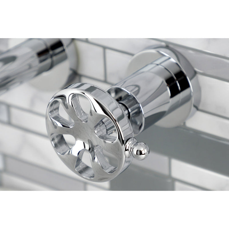 Belknap Double-Handle 3-Hole Wall Mount Bathroom Faucet