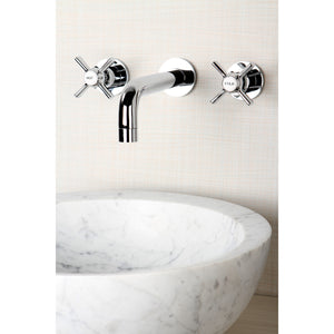 Millennium Two-Handle 3-Hole Wall Mount Bathroom Faucet