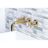 Metropolitan Double-Handle 3-Hole Wall Mount Bathroom Faucet
