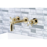 Metropolitan Two-Handle 3-Hole Wall Mount Bathroom Faucet