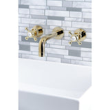 Metropolitan Double-Handle 3-Hole Wall Mount Bathroom Faucet