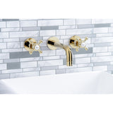 Metropolitan Double-Handle 3-Hole Wall Mount Bathroom Faucet