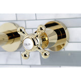 Metropolitan Double-Handle 3-Hole Wall Mount Bathroom Faucet