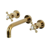 Metropolitan Double-Handle 3-Hole Wall Mount Bathroom Faucet
