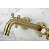 Metropolitan Double-Handle 3-Hole Wall Mount Bathroom Faucet