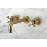 Metropolitan Double-Handle 3-Hole Wall Mount Bathroom Faucet
