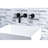 Essex Two-Handle 3-Hole Wall Mount Bathroom Faucet