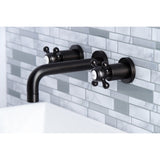 Metropolitan Double-Handle 3-Hole Wall Mount Bathroom Faucet