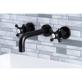 Metropolitan Double-Handle 3-Hole Wall Mount Bathroom Faucet