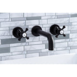 Metropolitan Double-Handle 3-Hole Wall Mount Bathroom Faucet