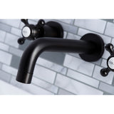 Metropolitan Double-Handle 3-Hole Wall Mount Bathroom Faucet