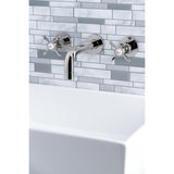 Essex Two-Handle 3-Hole Wall Mount Bathroom Faucet