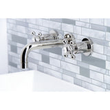 Metropolitan Two-Handle 3-Hole Wall Mount Bathroom Faucet