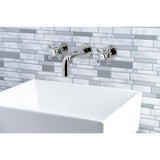 Metropolitan Two-Handle 3-Hole Wall Mount Bathroom Faucet