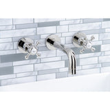 Metropolitan Double-Handle 3-Hole Wall Mount Bathroom Faucet