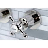 Metropolitan Double-Handle 3-Hole Wall Mount Bathroom Faucet