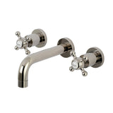 Metropolitan Double-Handle 3-Hole Wall Mount Bathroom Faucet