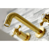 Metropolitan Double-Handle 3-Hole Wall Mount Bathroom Faucet