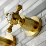 Metropolitan Double-Handle 3-Hole Wall Mount Bathroom Faucet