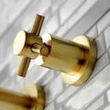 Concord Double-Handle 3-Hole Wall Mount Bathroom Faucet