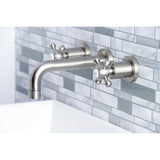 Metropolitan Double-Handle 3-Hole Wall Mount Bathroom Faucet