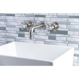 Metropolitan Double-Handle 3-Hole Wall Mount Bathroom Faucet