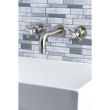 Metropolitan Double-Handle 3-Hole Wall Mount Bathroom Faucet