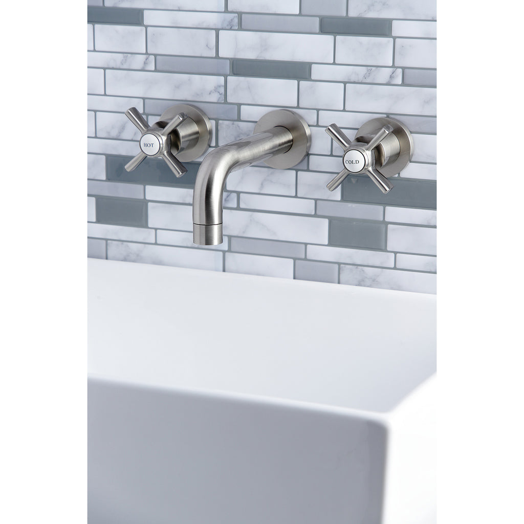 Millennium Two-Handle 3-Hole Wall Mount Bathroom Faucet