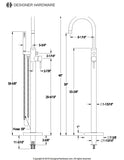 Concord Single-Handle 1-Hole Freestanding Tub Faucet with Hand Shower